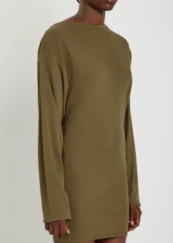 La Robe Mistral cowl-back woven mini dress