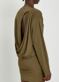 La Robe Mistral cowl-back woven mini dress
