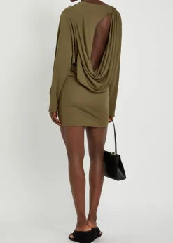 La Robe Mistral cowl-back woven mini dress