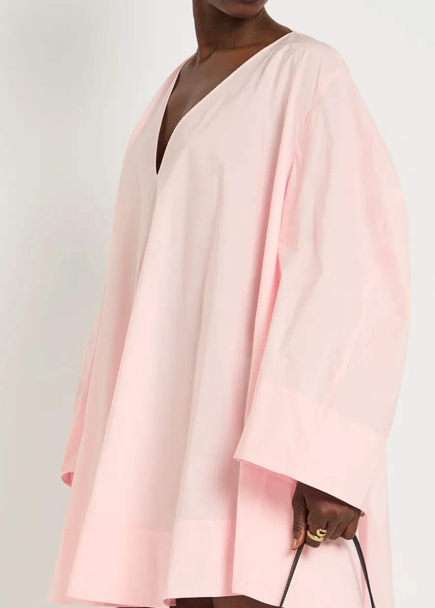 La Robe Paysan V-neck poplin mini dress