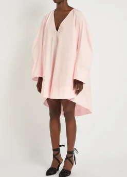 La Robe Paysan V-neck poplin mini dress