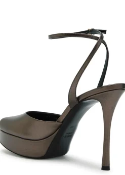 La Scandale 85 metallic leather sandals