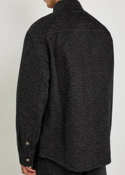 Laser monogram denim shirt