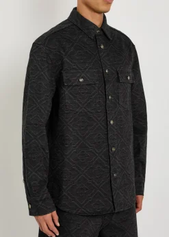 Laser monogram denim shirt