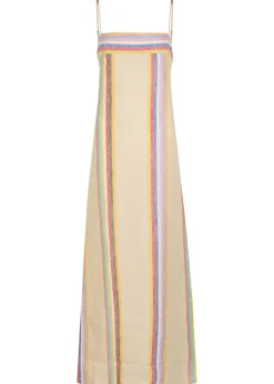 Laura striped linen maxi dress