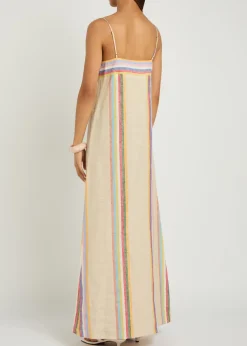 Laura striped linen maxi dress