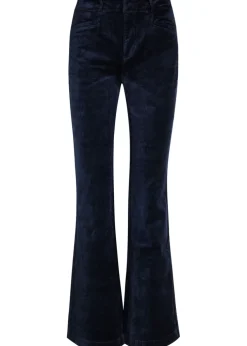 Laurel slim flared-leg velvet trousers