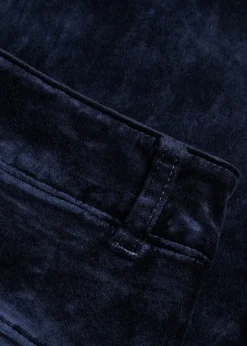 Laurel slim flared-leg velvet trousers