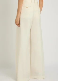 Laurence wide-leg wool and silk-blend trousers