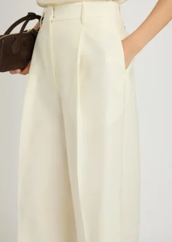 Laurence wide-leg wool and silk-blend trousers