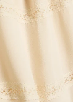 Laverna lace-trim chiffon midi dress