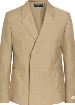 La Veste Melo slubbed linen-blend blazer