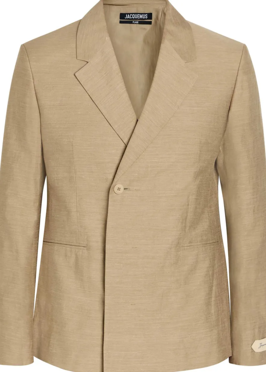 La Veste Melo slubbed linen-blend blazer