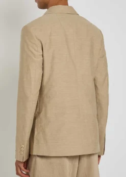 La Veste Melo slubbed linen-blend blazer