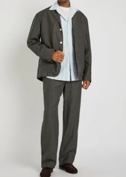 La Veste Pastro striped linen jacket