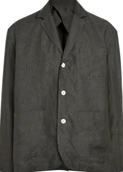 La Veste Pastro striped linen jacket