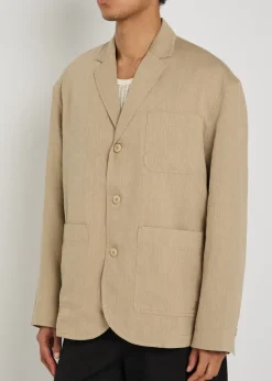 La Veste Pastro striped linen jacket