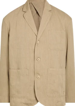 La Veste Pastro striped linen jacket