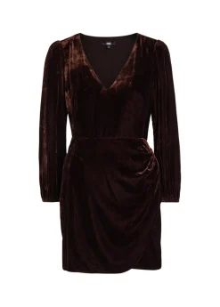 Lawry draped velour mini dress