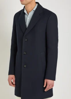 Layered cotton-blend coat