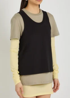 Layered cotton mini dress