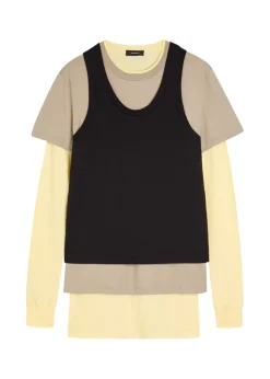 Layered cotton mini dress