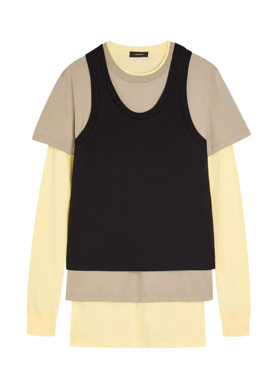 Layered cotton mini dress