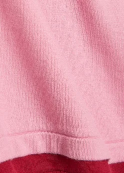 Layered long-sleeve cotton-blend T-shirt