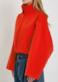 Layered padded cotton jacket