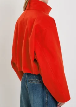Layered padded cotton jacket