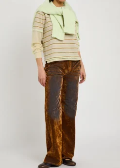 Layered striped cashmere rugby jumper