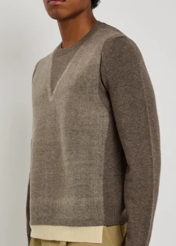 Layered wool jumper