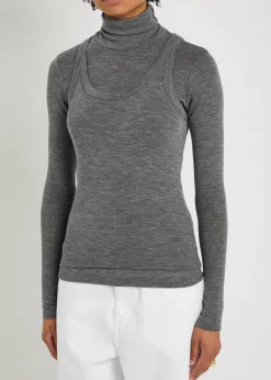 Layered wool top