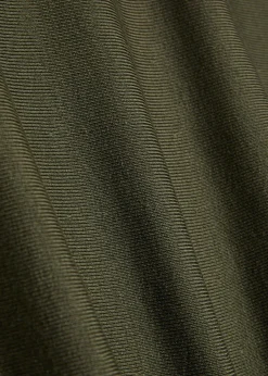 Layne ribbed merino wool midi skirt
