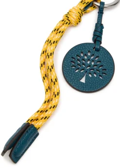 Leather and rope keyring