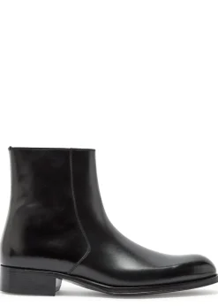 Leather ankle boots