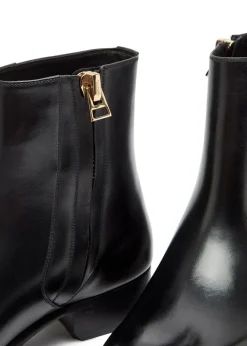 Leather ankle boots