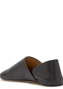 Leather babouche flats
