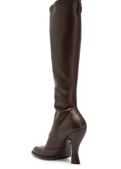 Leather knee-high boots
