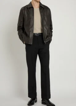 Leather overshirt