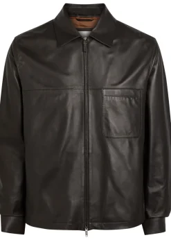 Leather overshirt