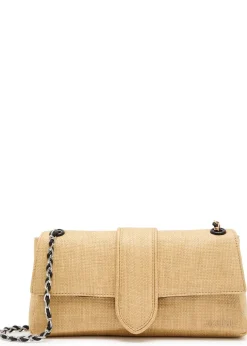Le Bambino Chaîne raffia shoulder bag
