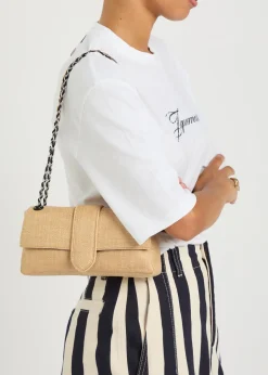 Le Bambino Chaîne raffia shoulder bag