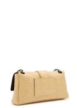 Le Bambino Chaîne raffia shoulder bag