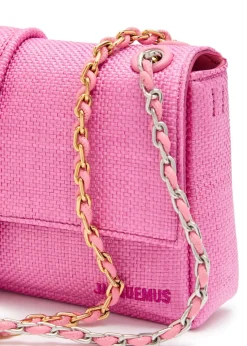 Le Bambino Chaîne raffia shoulder bag