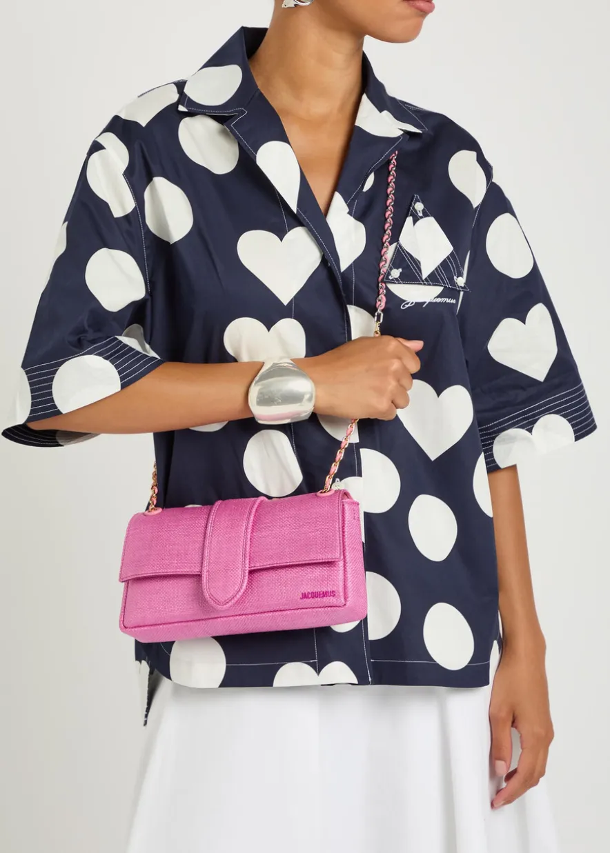 Le Bambino Chaîne raffia shoulder bag