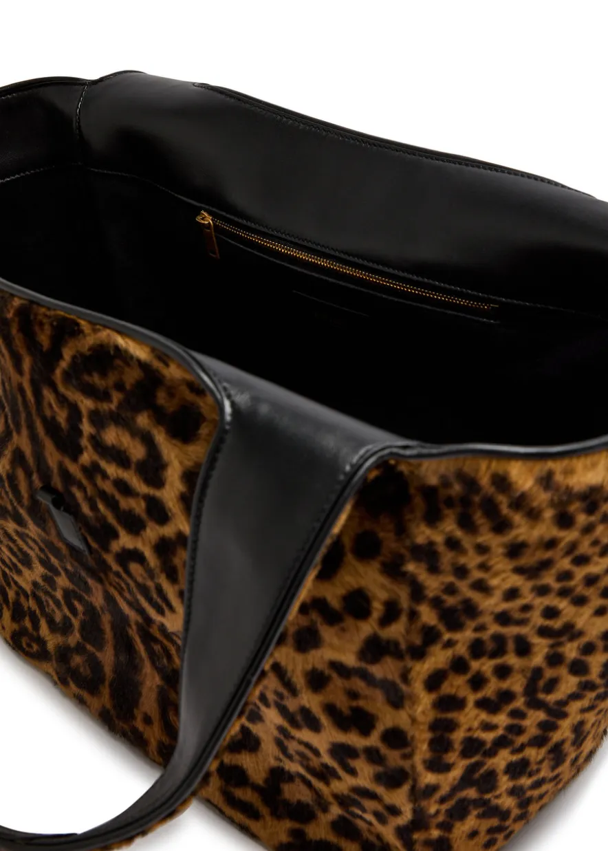 Le 5 À 7 Bea leopard-print calf-hair tote