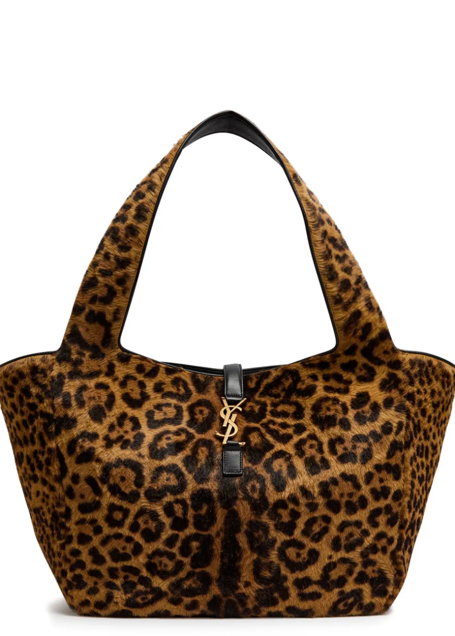Le 5 À 7 Bea leopard-print calf-hair tote