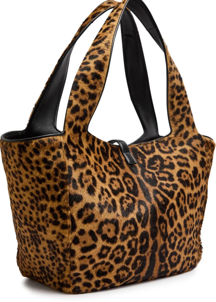 Le 5 À 7 Bea leopard-print calf-hair tote