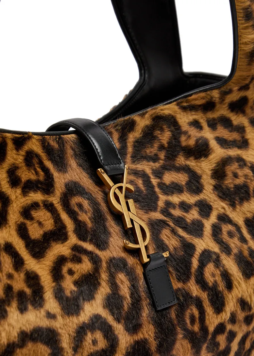 Le 5 À 7 Bea leopard-print calf-hair tote